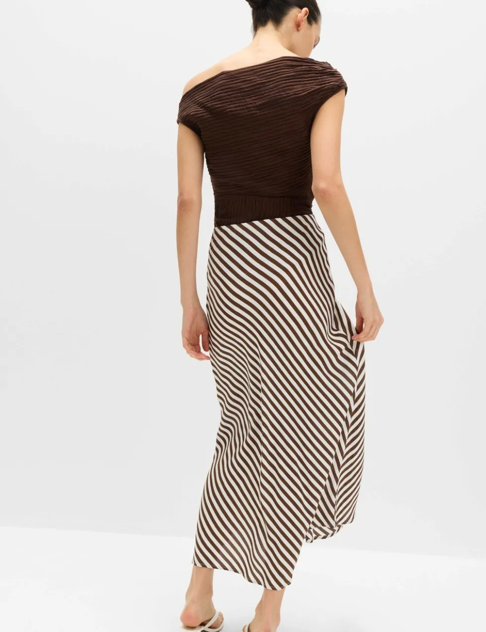 Printed Midi Slip Skirt