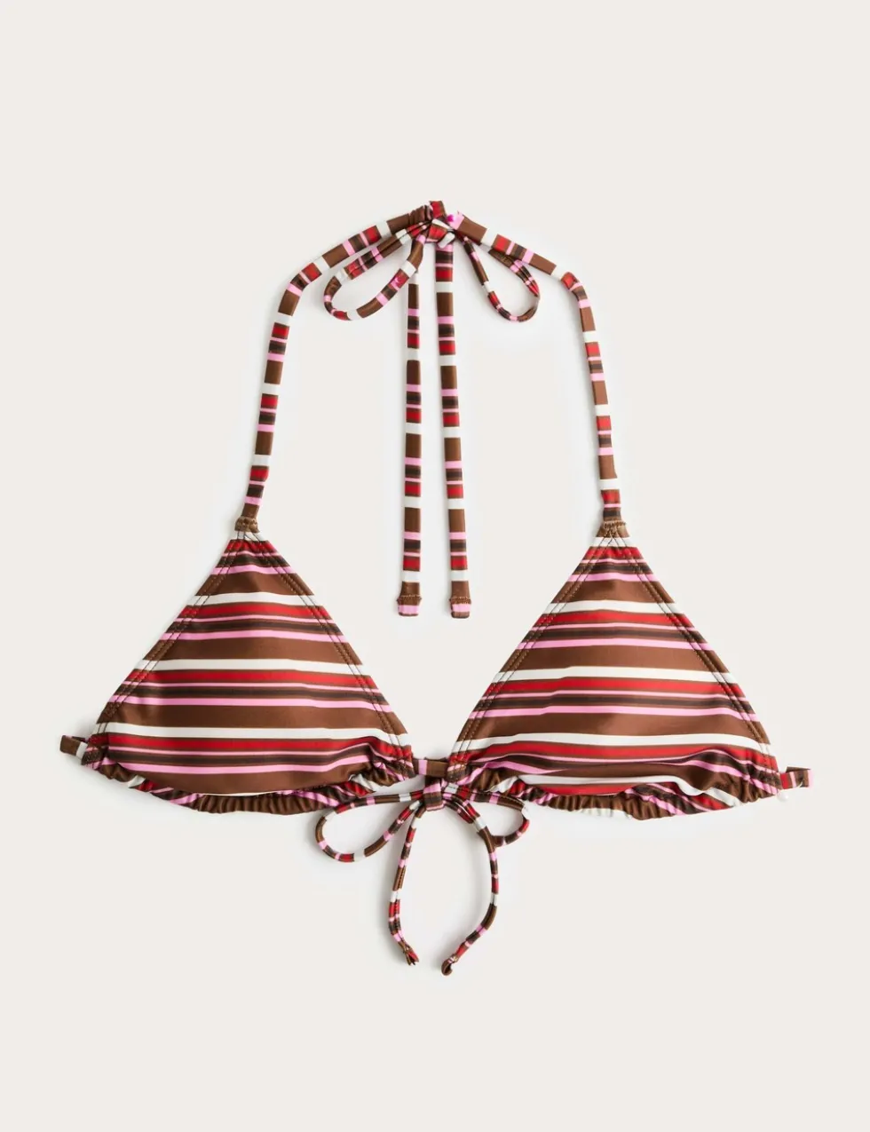 Printed Padded Halterneck Triangle Bikini Top