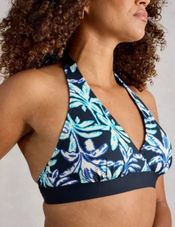 Printed Padded Halterneck Bikini Top