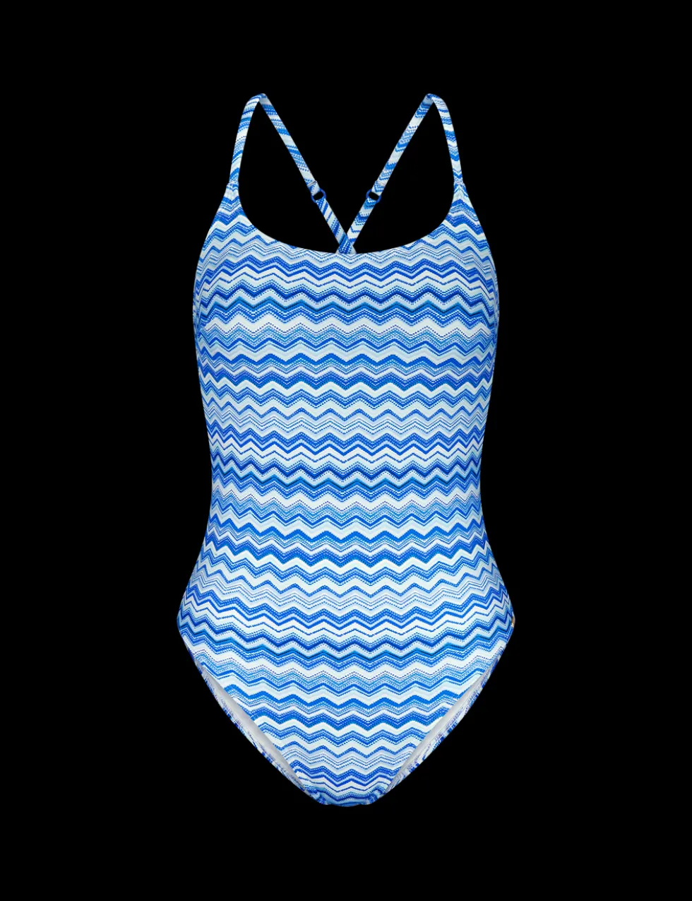 Printed Padded Scoop Neck Swimsuit (B-D)