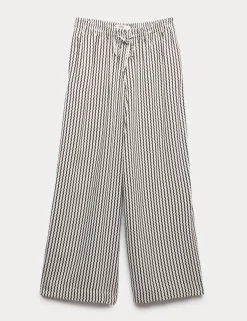 Printed Pull On Wide Leg Culottes