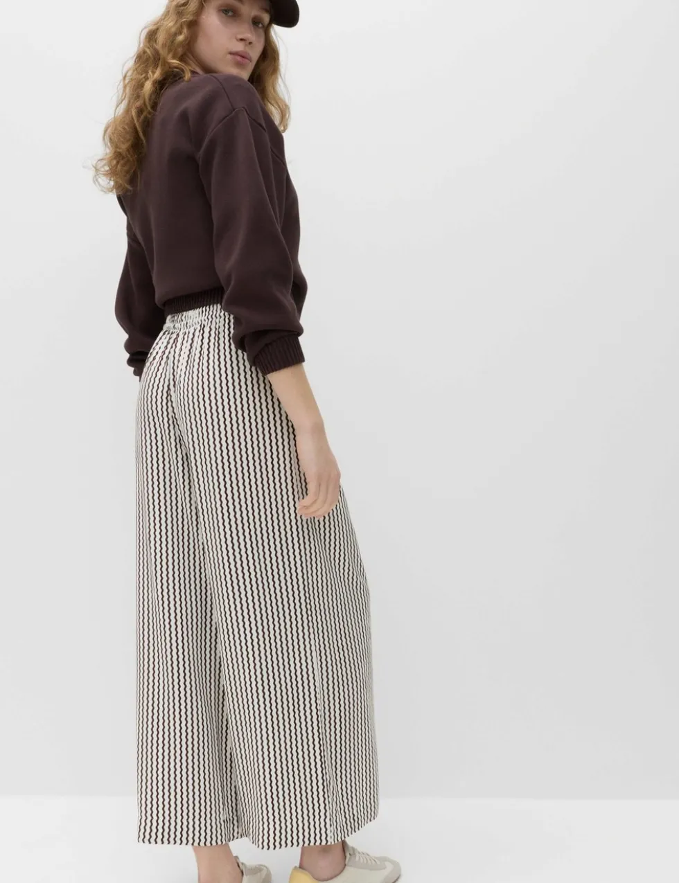 Printed Pull On Wide Leg Culottes