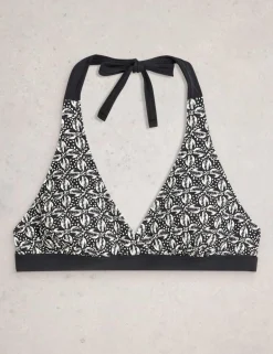 Printed Reversible Halterneck Bikini Top