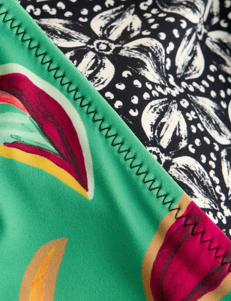 Printed Reversible Halterneck Bikini Top