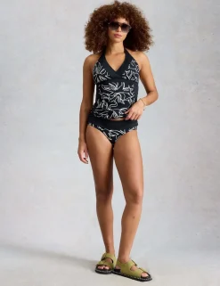 Printed Reversible Roll Top Bikini Bottoms