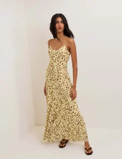 Printed Scoop Neck Midaxi Slip Dress