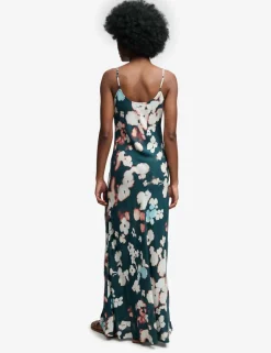 Printed Scoop Neck Strappy Maxi Slip Dress