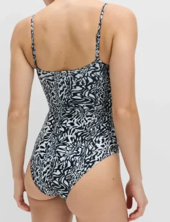 Printed Scoop Neck Swimsuit