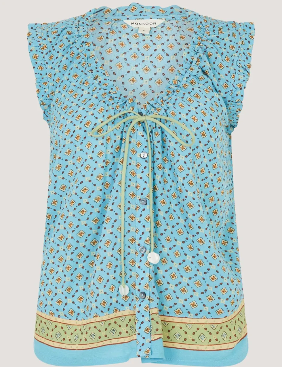 Printed Scoop Neck Vest Top