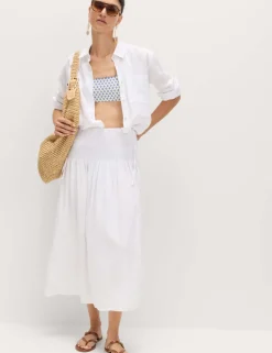 Printed Scoop Neck Whipstitch Bikini Top