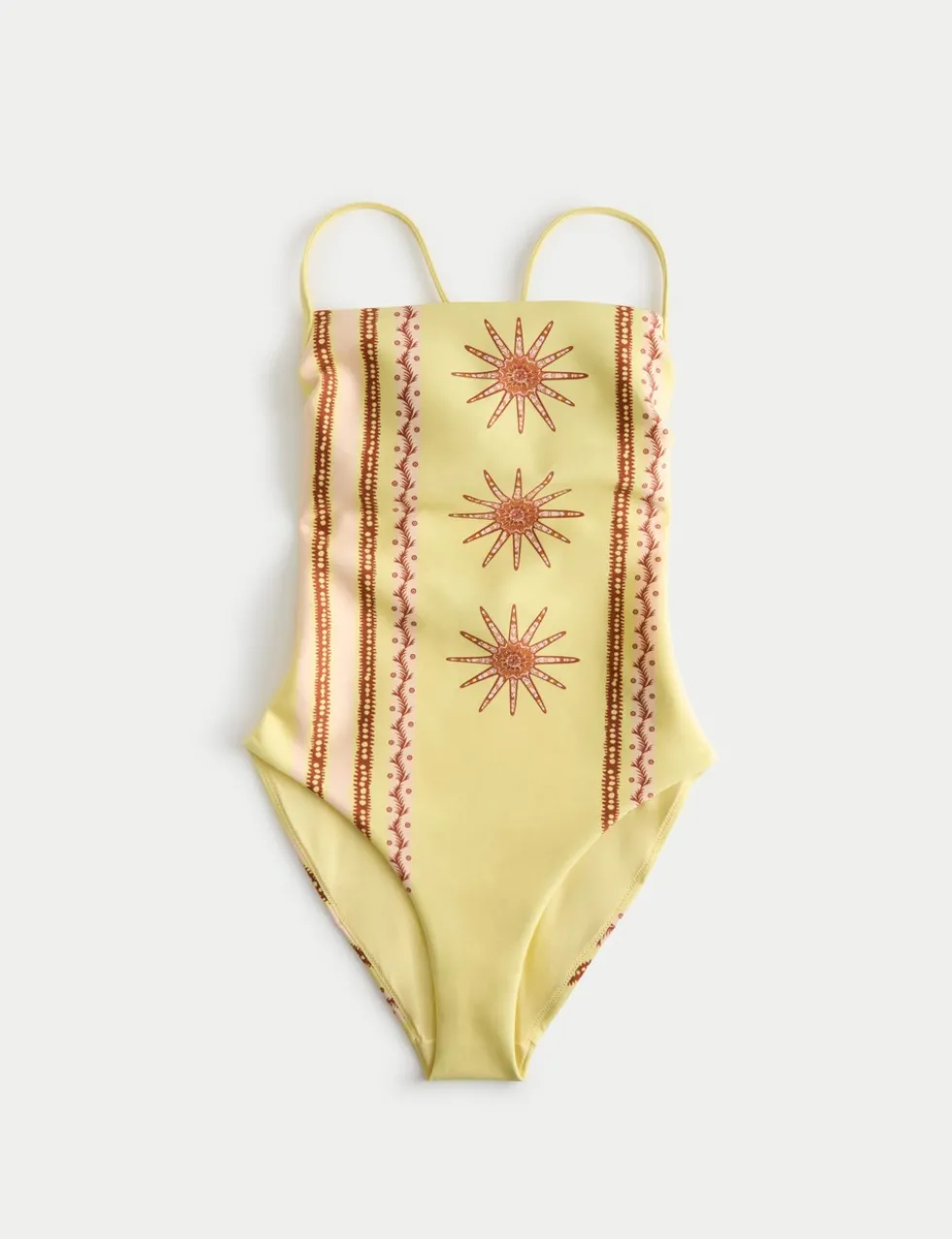 Printed Square Neck Swimsuit