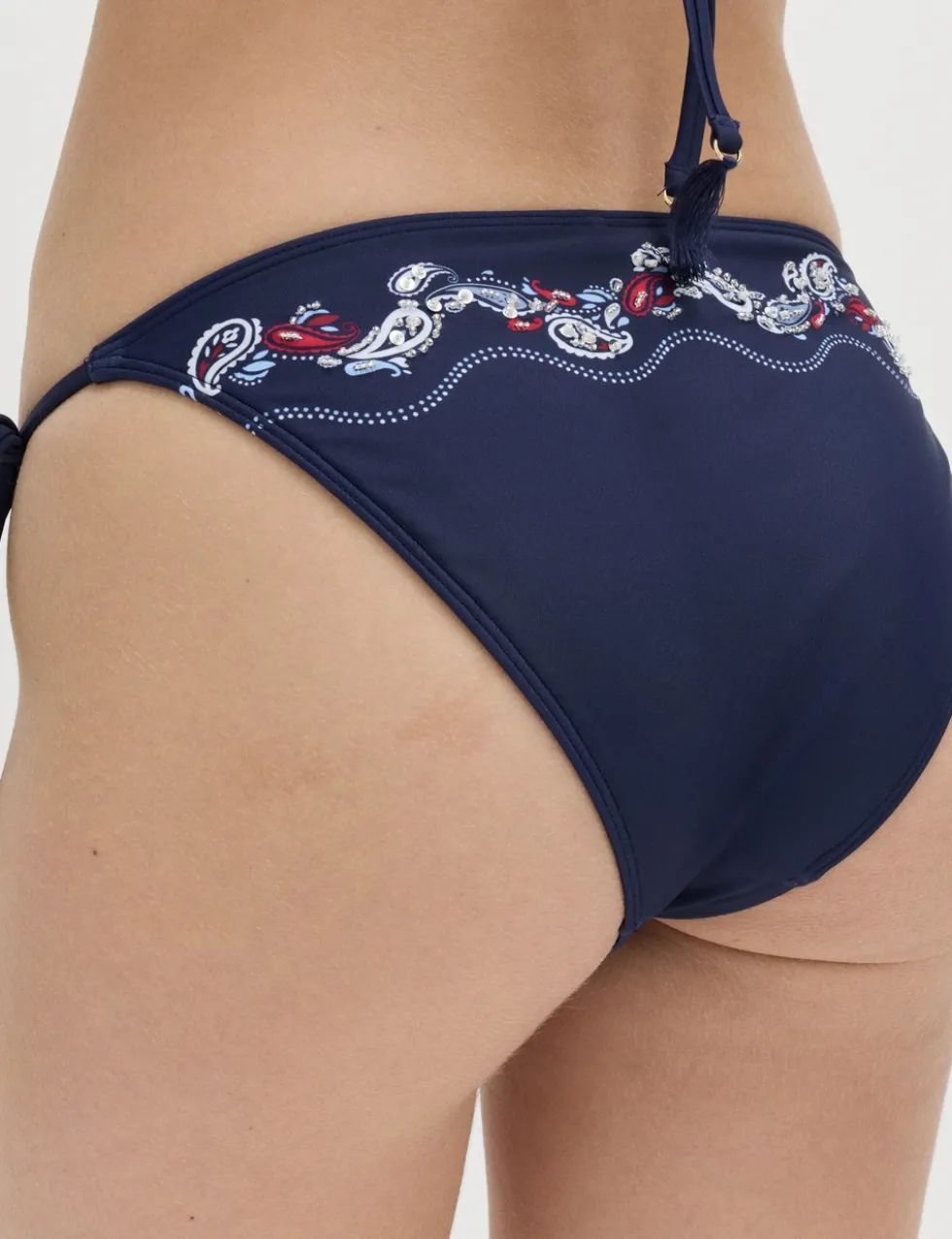 Printed Tie Side Bikini Bottoms