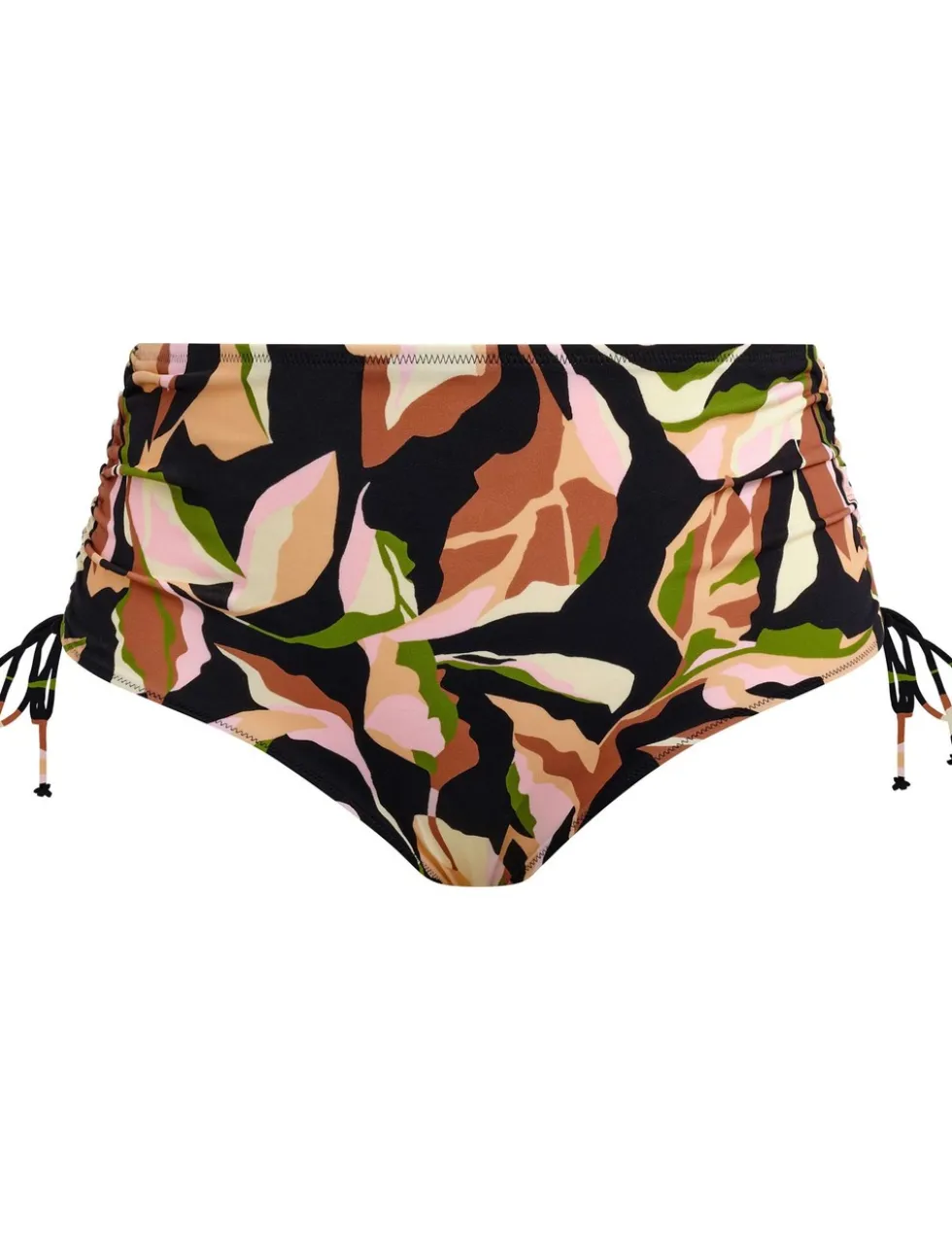 Printed Tie Side High Waisted Bikini Bottoms