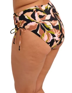 Printed Tie Side High Waisted Bikini Bottoms