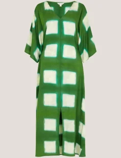 Printed V-Neck Maxi Kaftan
