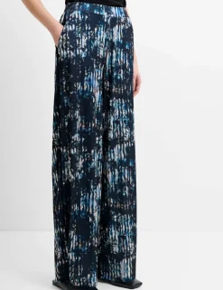 Printed Wide Leg Trousers