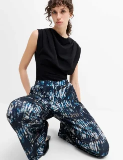Printed Wide Leg Trousers