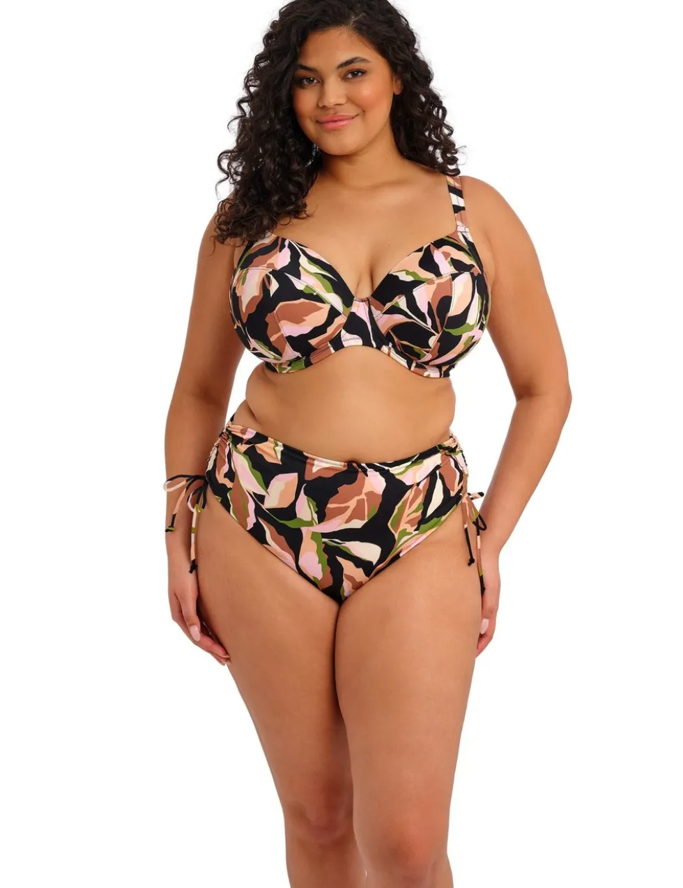 Printed Wired Plunge Bikini Top (E-JJ)