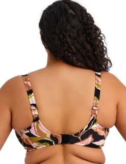 Printed Wired Plunge Bikini Top (E-JJ)