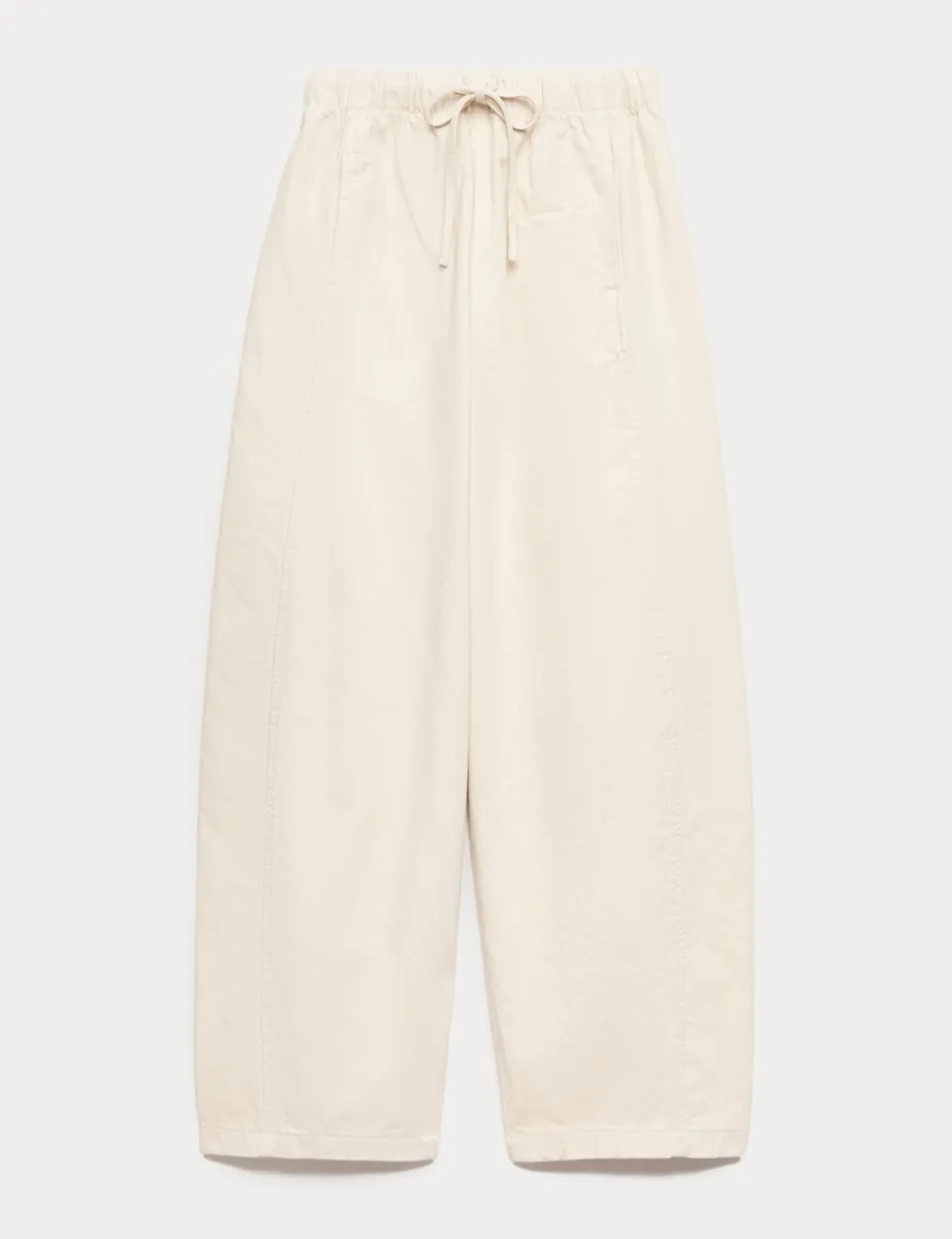 Pull On High Waisted Barrel Leg Jeans