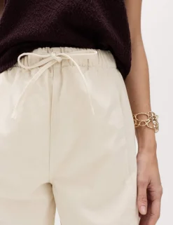 Pull On High Waisted Barrel Leg Jeans