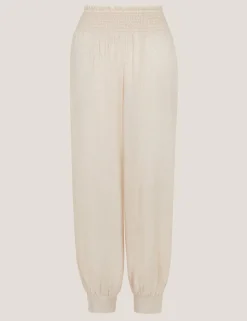 Pull On Relaxed Trousers with Linen
