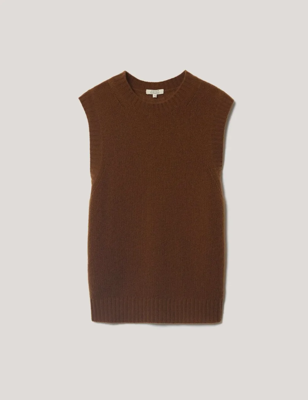Pure Cashmere Crew Neck Knitted Vest