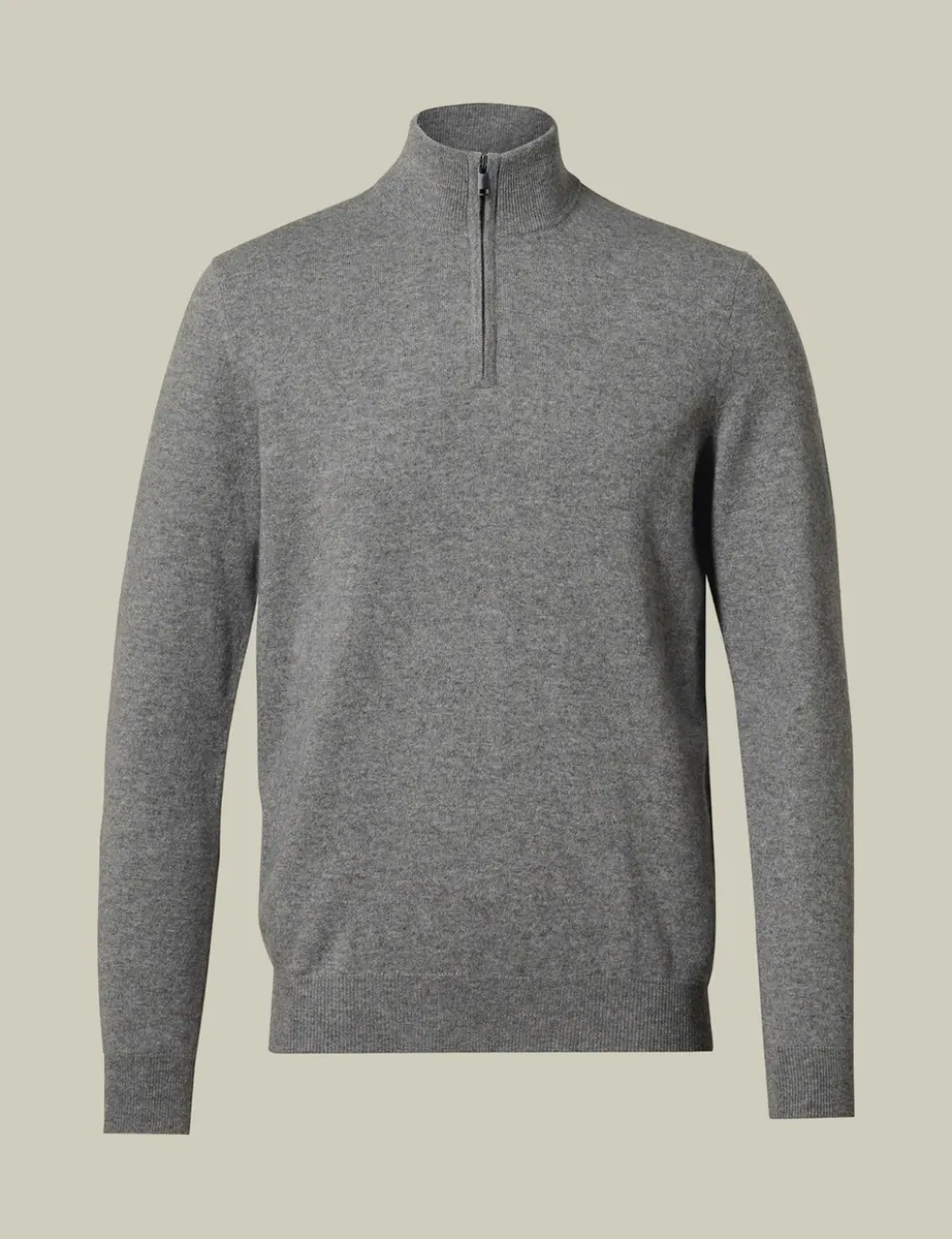 Pure Cashmere Half Zip Jumper