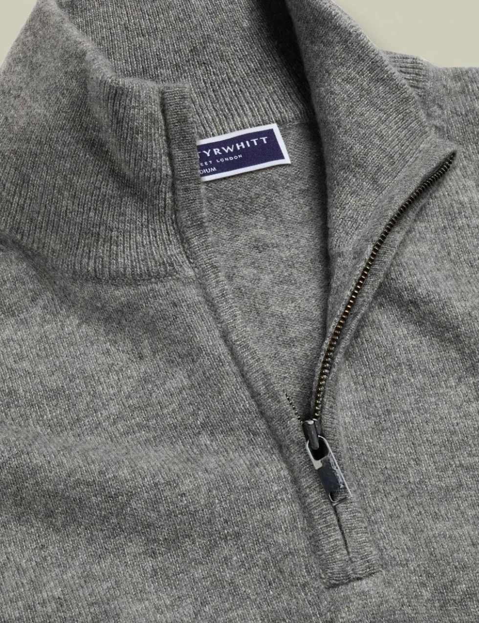 Pure Cashmere Half Zip Jumper