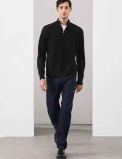 Pure Cashmere Half Zip Jumper