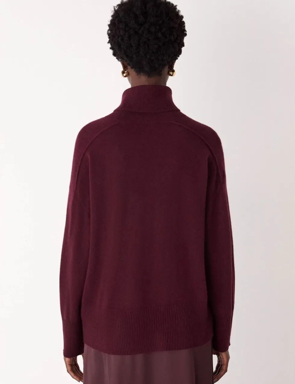 Pure Cashmere Roll Neck Jumper