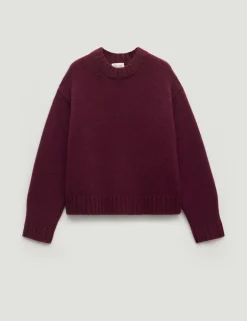 Pure Cashmere Textured Crew Neck Jumper