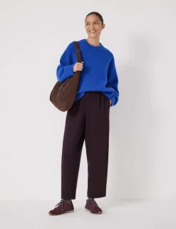 Pure Cashmere Textured Crew Neck Jumper