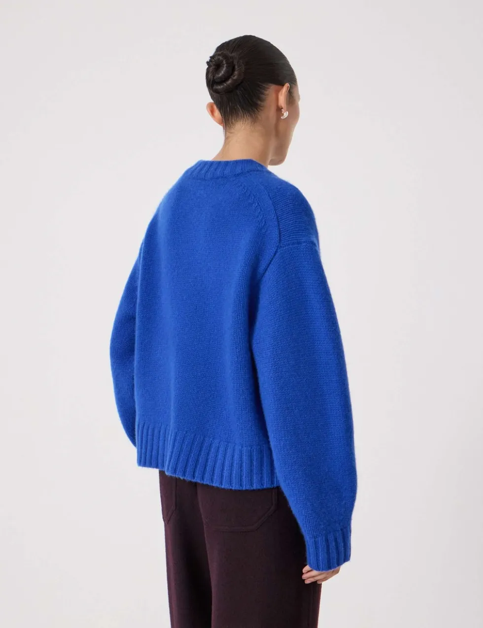 Pure Cashmere Textured Crew Neck Jumper