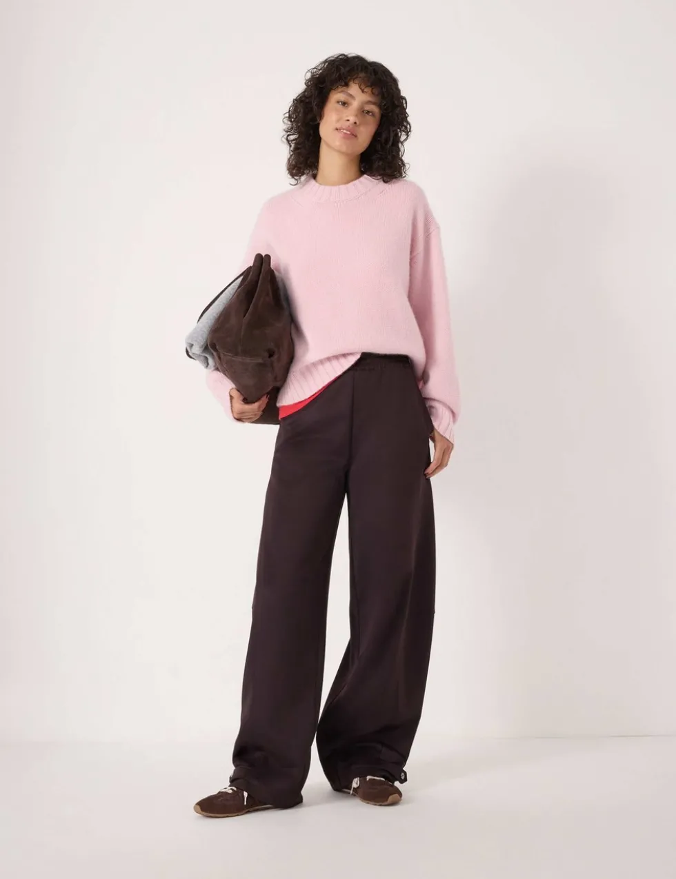 Pure Cashmere Textured Crew Neck Jumper