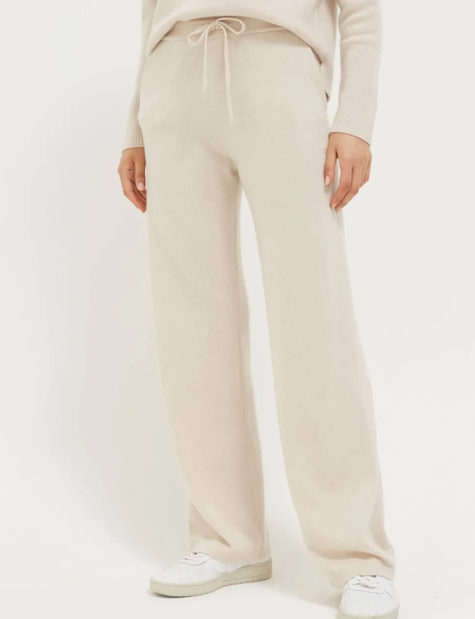 Pure Cashmere Wide Leg Joggers