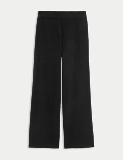 Pure Cashmere Wide Leg Trousers