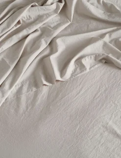 Pure Cotton 300 Thread Count Washed Deep Fitted Sheet