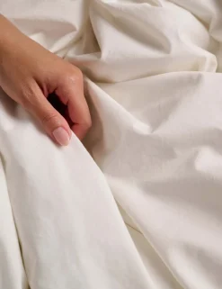 Pure Cotton 300 Thread Count Washed Deep Fitted Sheet