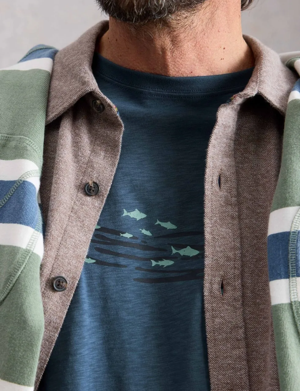 Pure Cotton Abersoch Swimming Fish T-Shirt
