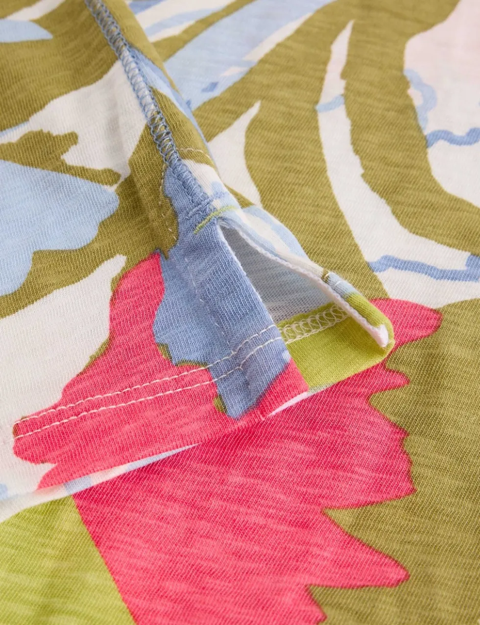 Pure Cotton Abstract Heart Print T-Shirt