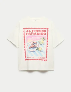 Pure Cotton Al Fresco Paradiso T-Shirt (6-16 Yrs)