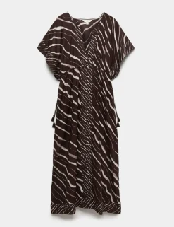Pure Cotton Animal Print Maxi Kaftan