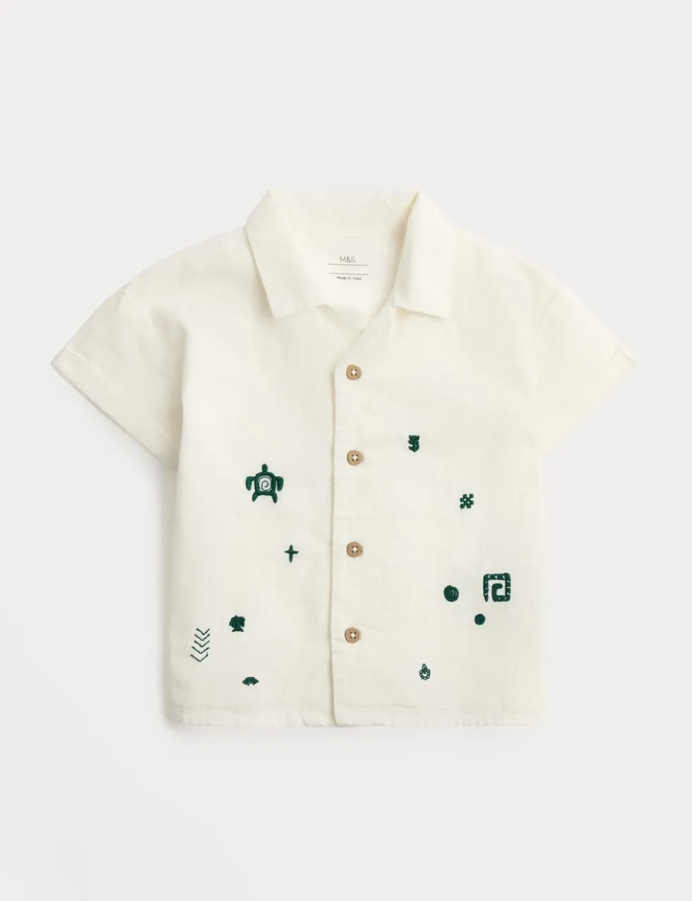 Pure Cotton Aztec Embroidered Shirt (0-5 Yrs)