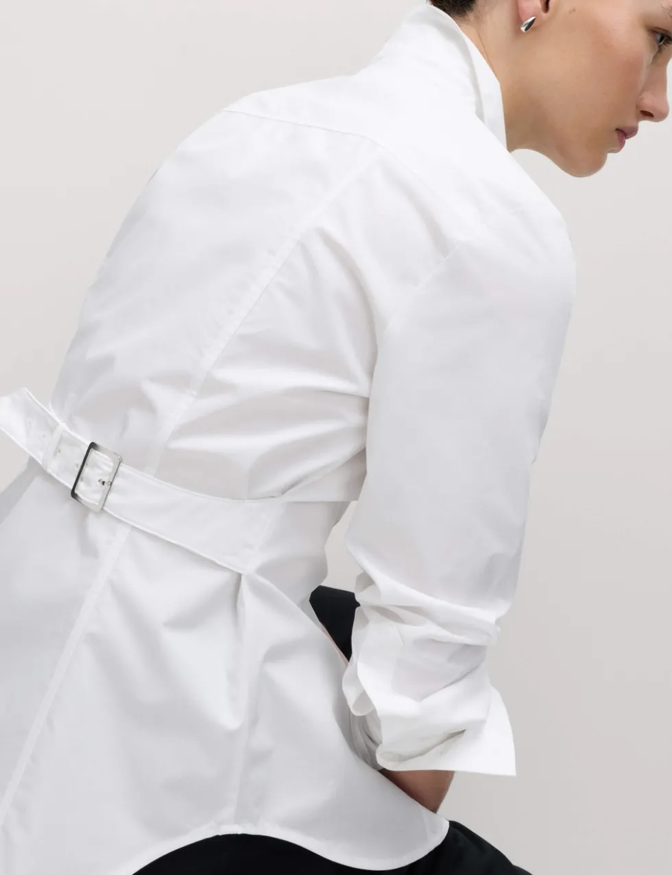Pure Cotton Back Belt Detail Shirt