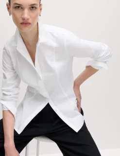 Pure Cotton Back Belt Detail Shirt