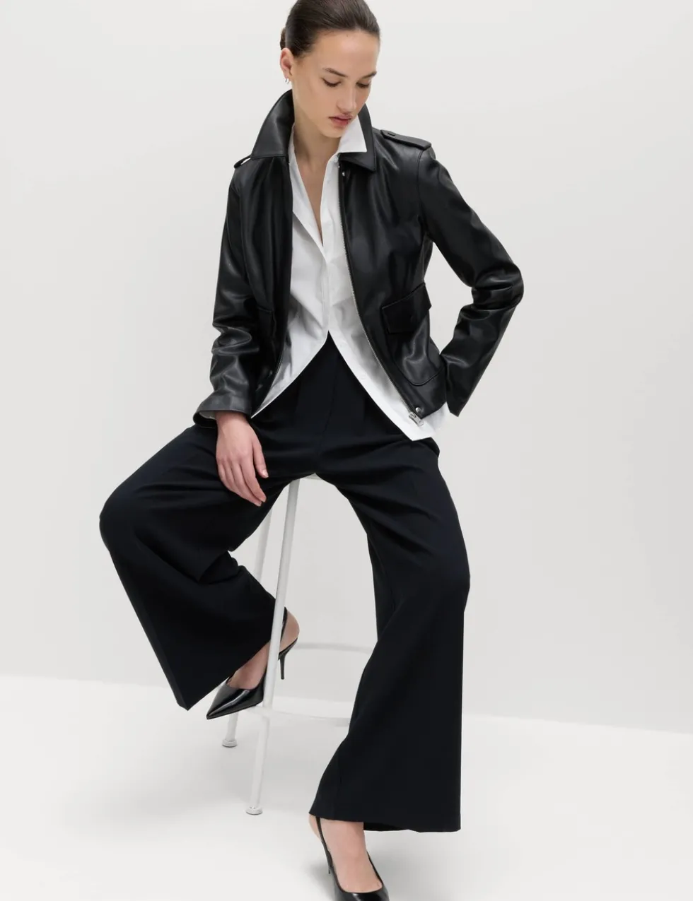 Pure Cotton Back Belt Detail Shirt