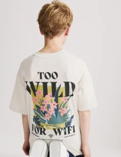 Pure Cotton Back Graphic T-Shirt (6-16 Yrs)
