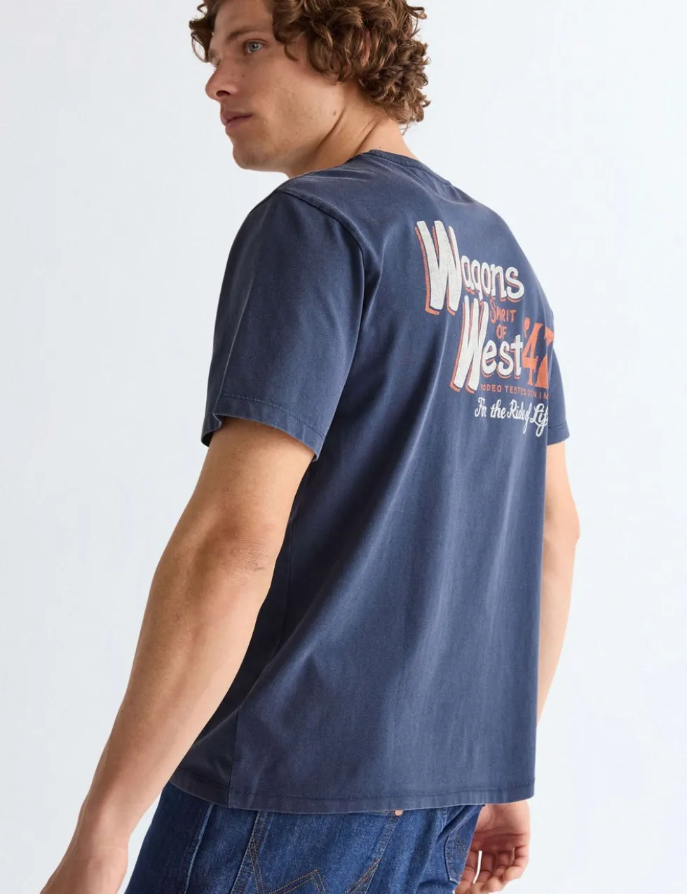 Pure Cotton Back Slogan Graphic T-Shirt