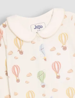 Pure Cotton Balloon Print Sleepsuit (0-18 Mths)
